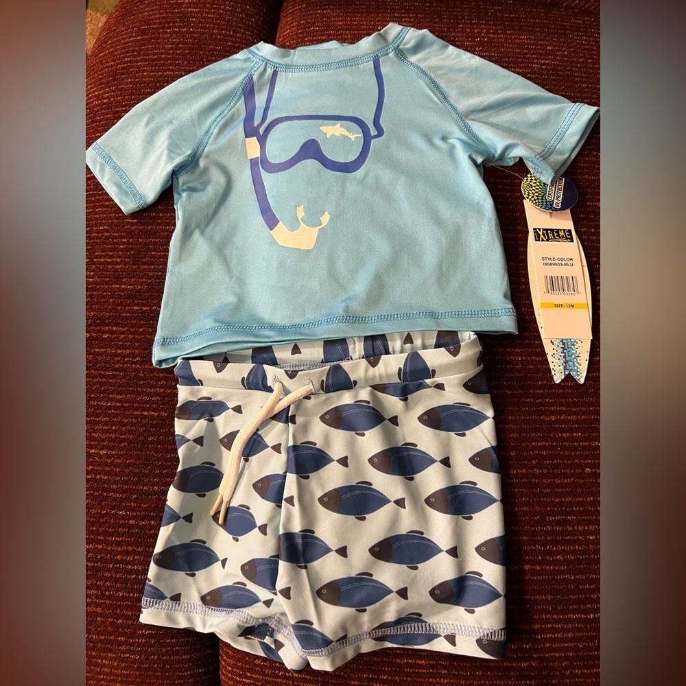 Kids' Blue Snorkel Swim Set